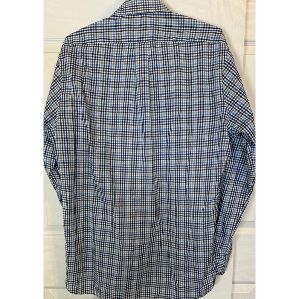 Peter Millar Crown Men’s Large Long Sleeve Button Down Blue Plaid - Picture 5 of 5